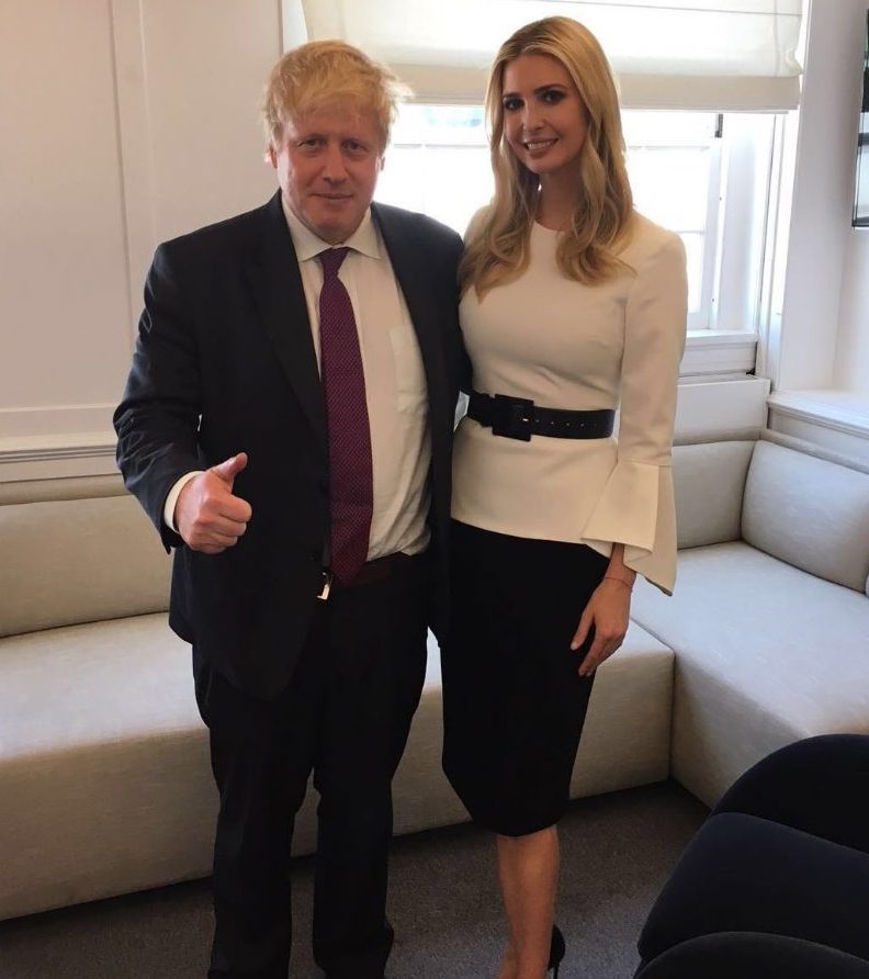  Boris met Ivanka Trump in 2018