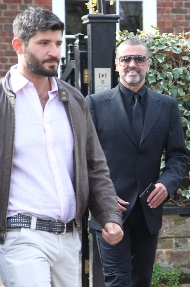 Fadi Fawaz with George Michael in Hampstead, North London