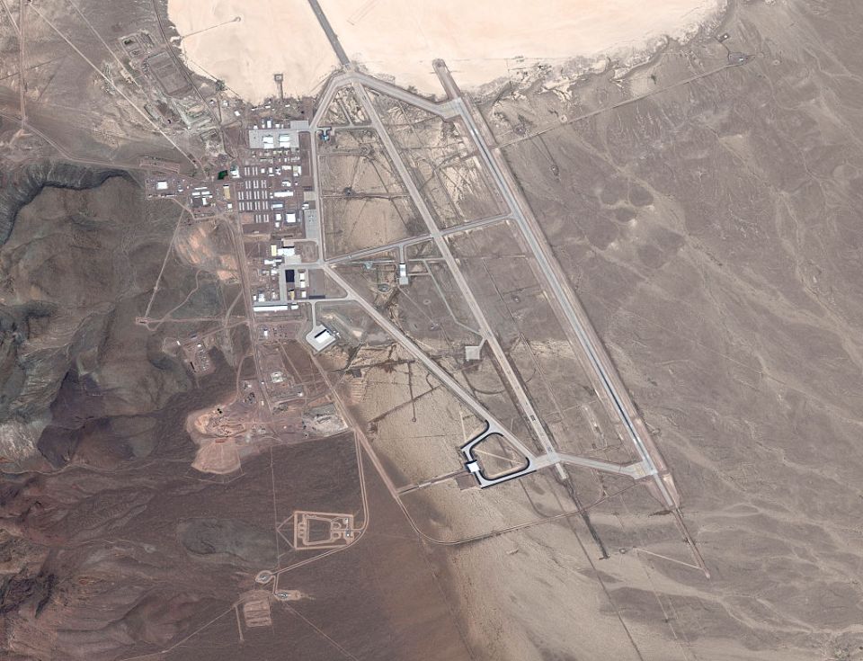  Satellite view of Area 51 via Google Earth/DigitalGlobe