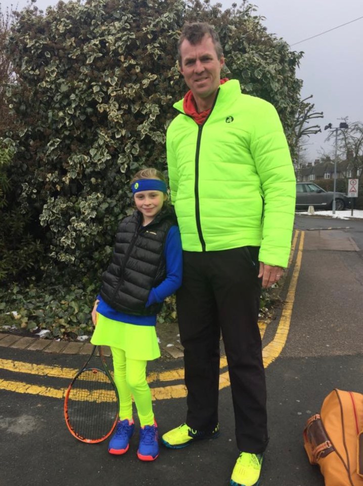  Sadie, pictured with dad Stewart. Sadie was severely allergic to dairy and nuts and was in and out of hospital for the first four years of her life