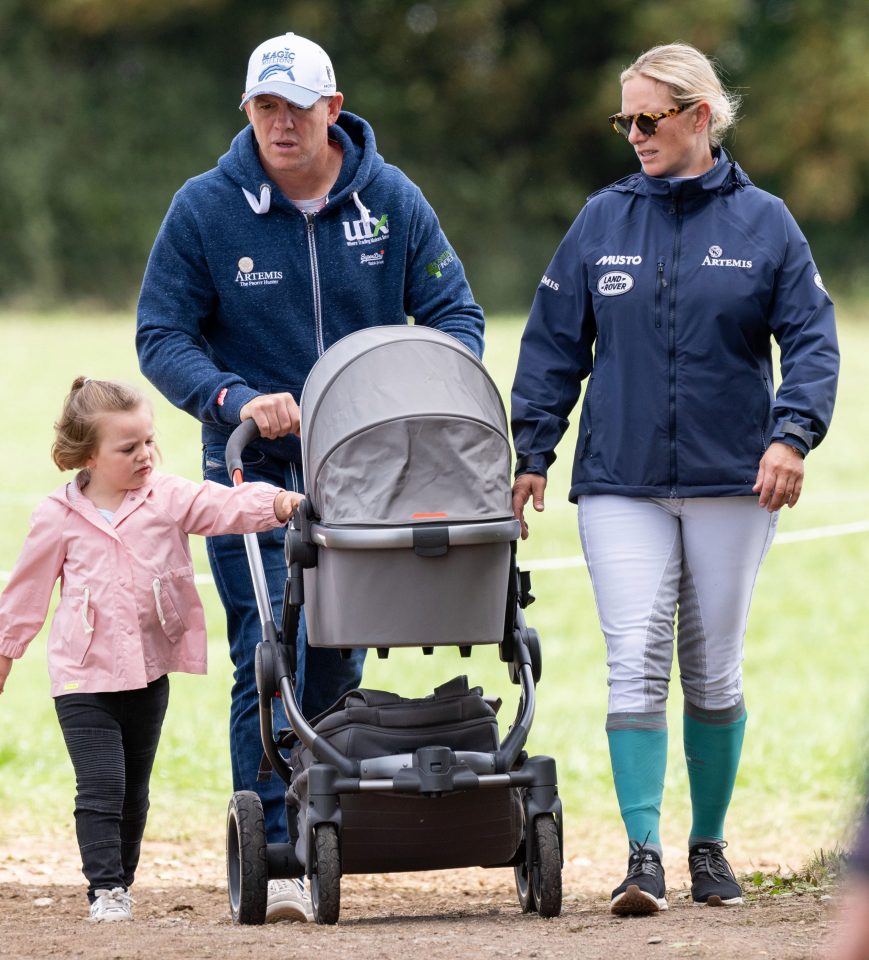  The couple pictured with their two daughters during The Whatley Manor Horse Trials at their home in Gatcombe Park in September 2018