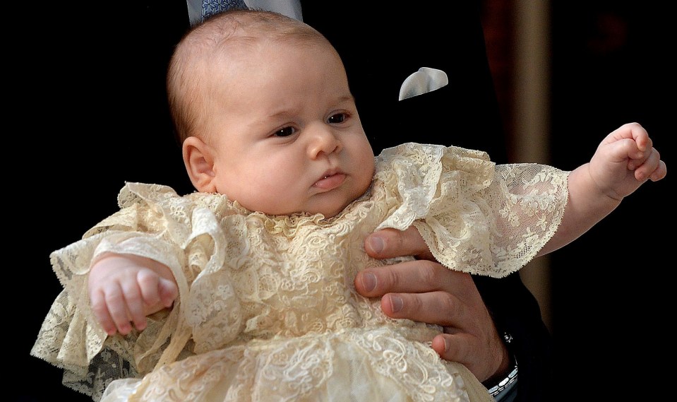  Prince George was three months old when he was christened in October 2013