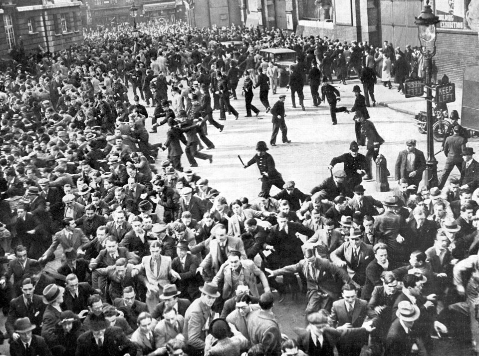 The Battle of Cable Street between fascists and locals in London’s East End