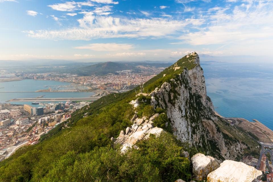  Gibraltar is a British overseas territory on Spain's southern tip