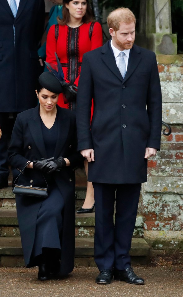  Meghan Markle curtsied for the Queen at Christmas in Sandringham in 2018 while Prince Harry bowed for his grandmother