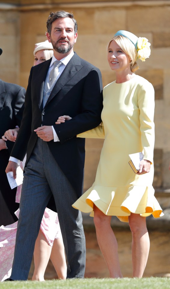 Markus Anderson and Izzy May, pictured attending Meghan and Harry's wedding, are rumoured to be godparents