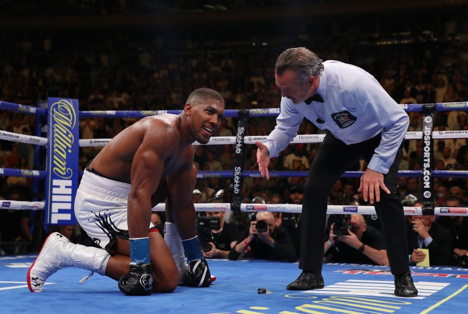  Joshua was decked four times during the heavyweight showdown