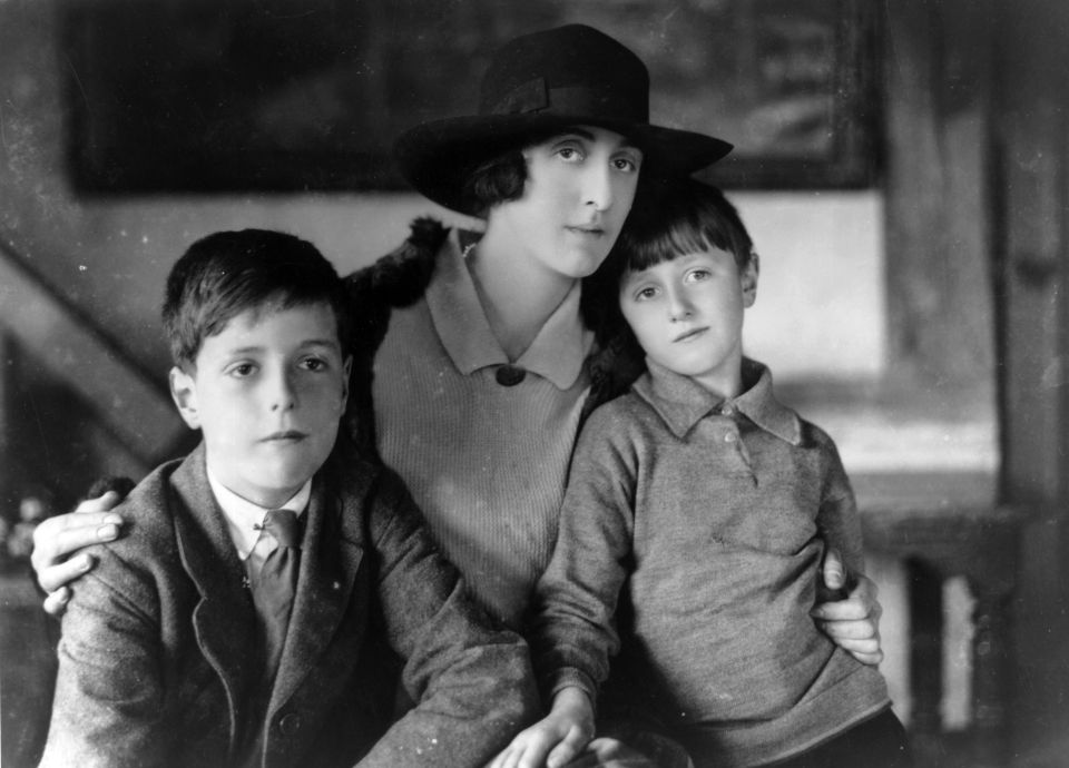  Victoria Mary Sackville-West with her sons by diplomat Sir Harold Nicolson, Benedict, left, and Nigel, right, who also became a novelist, at the Long Barn