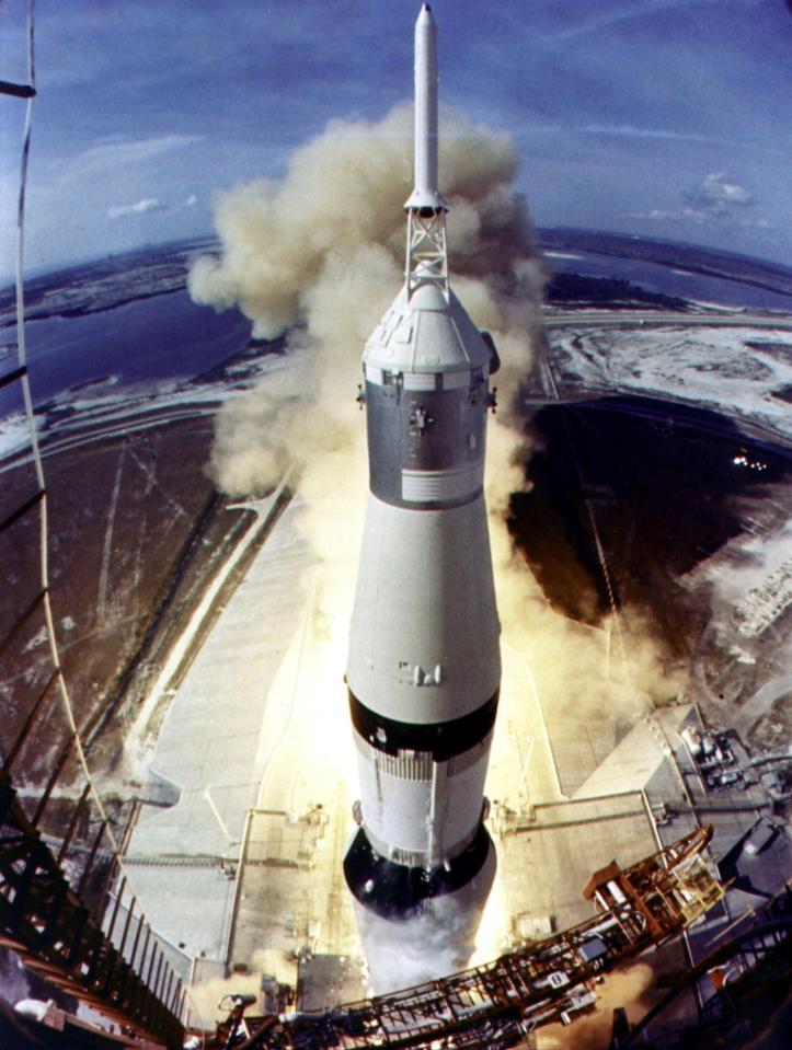  Apollo 11's Saturn V rocket lifting off from the Kennedy Space Centre on July 16, 1969