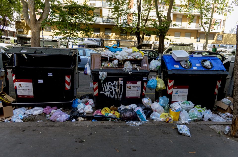  The waste firm boss was trying to film fly-tipping in Rome when she was confronted by Grant and his wife, it's claimed