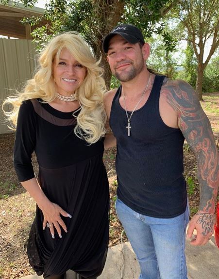  Leland Chapman and his stepmum Beth, who lost her battle with cancer last month