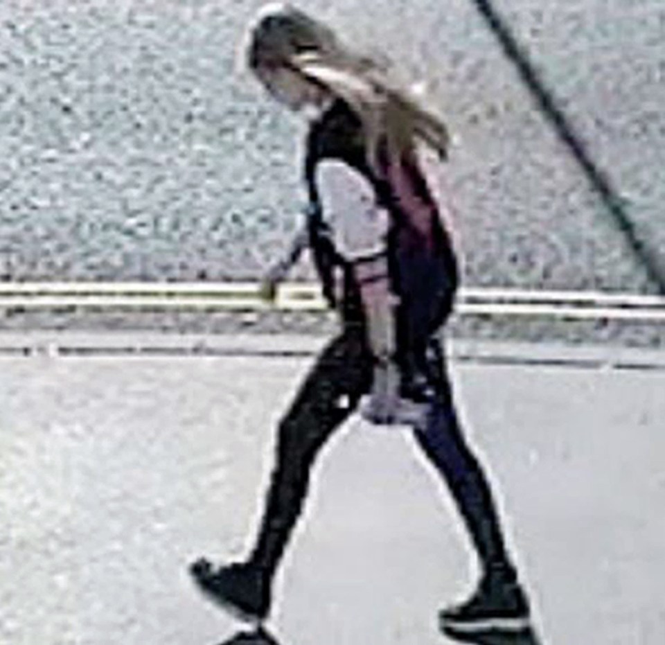  CCTV footage shows Nicholson's victim Lucy McHugh in her final moments