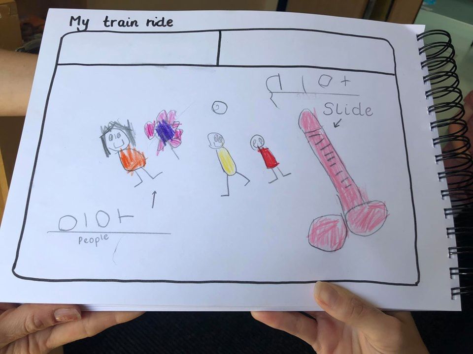  Mum Vicci Barnhouse was left mortified when her daughter Amelia's drawing was mistaken for a penis