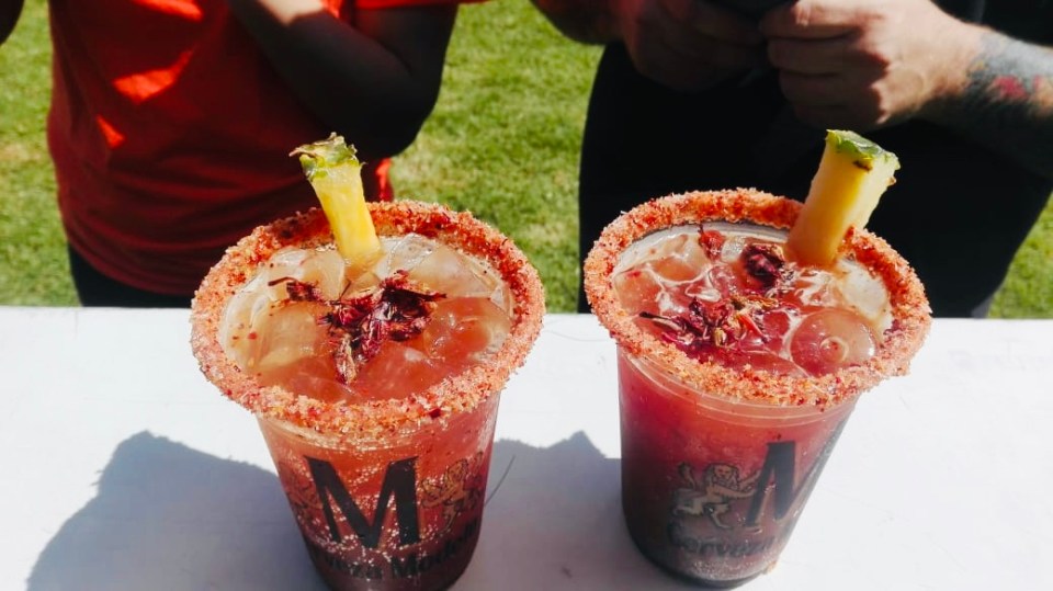  Crickets being used as a garnish for a drink