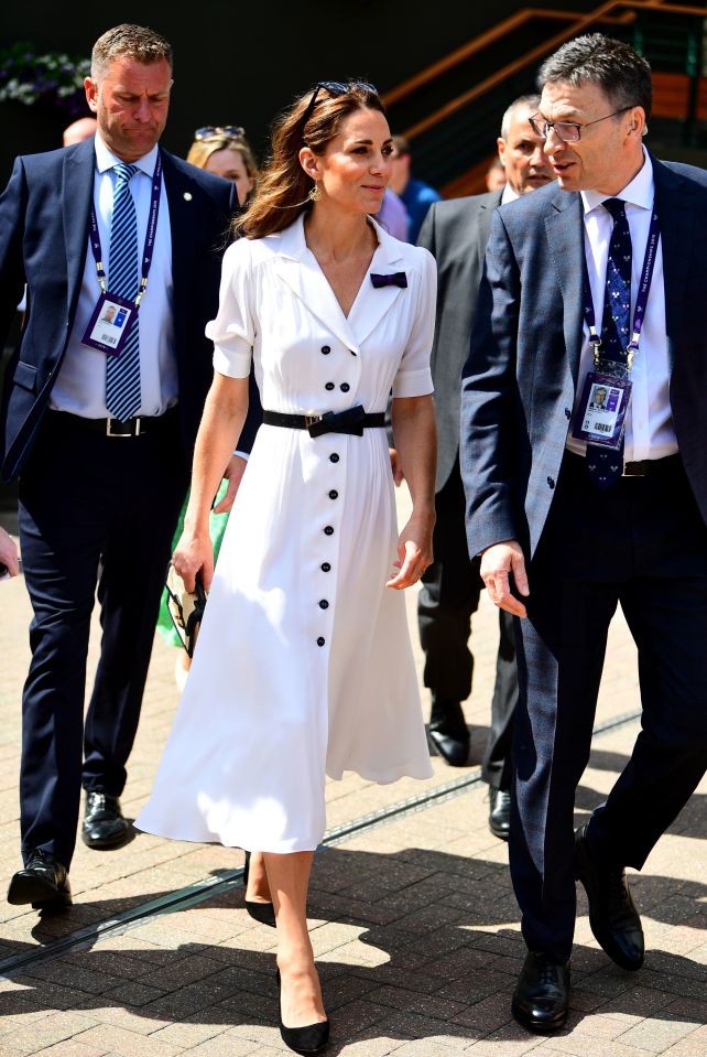  Last week, Kate wore a chic pleated Alexander McQueen dress to Wimbledon in her attempt to dress 'more modern'