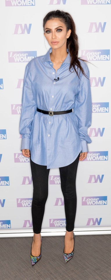 Faryal posed for pictures after today’s Loose Women