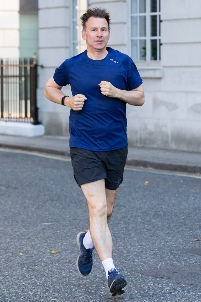  Jeremy Hunt taking a jog this morning