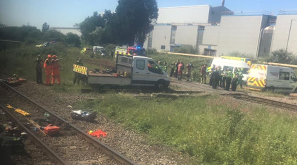 The tragedy unfolded just before 10am today near Port Talbot in South Wales