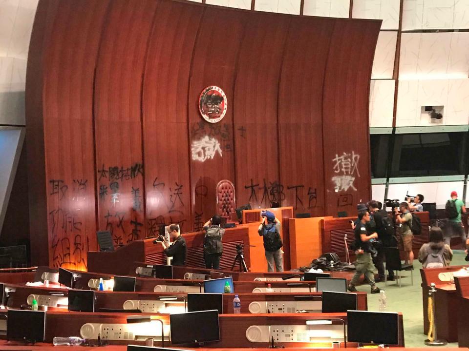  The aftermath of the occupation of Hong Kong's parliament