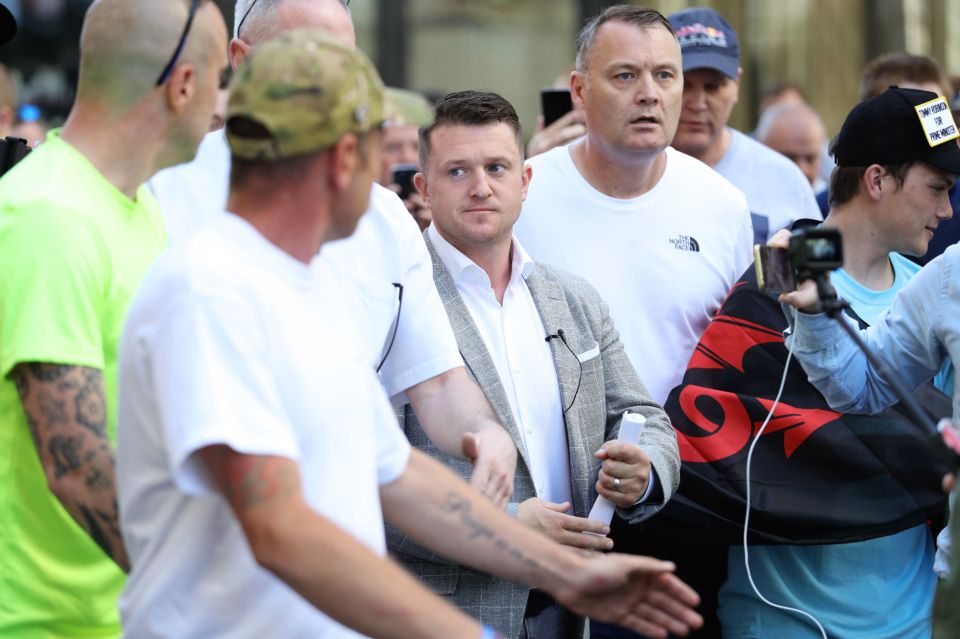  Tommy Robinson arriving at the Old Bailey this morning ahead of his hearing