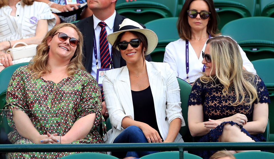  Meghan visited Wimbledon last week with friends Genevieve Hillis and Lindsay Roth