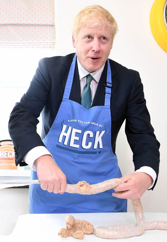  Boris Johnson making grub yesterday. The Tories have sold a £300,000 dinner with either him or Mr Hunt depending on who becomes the next PM