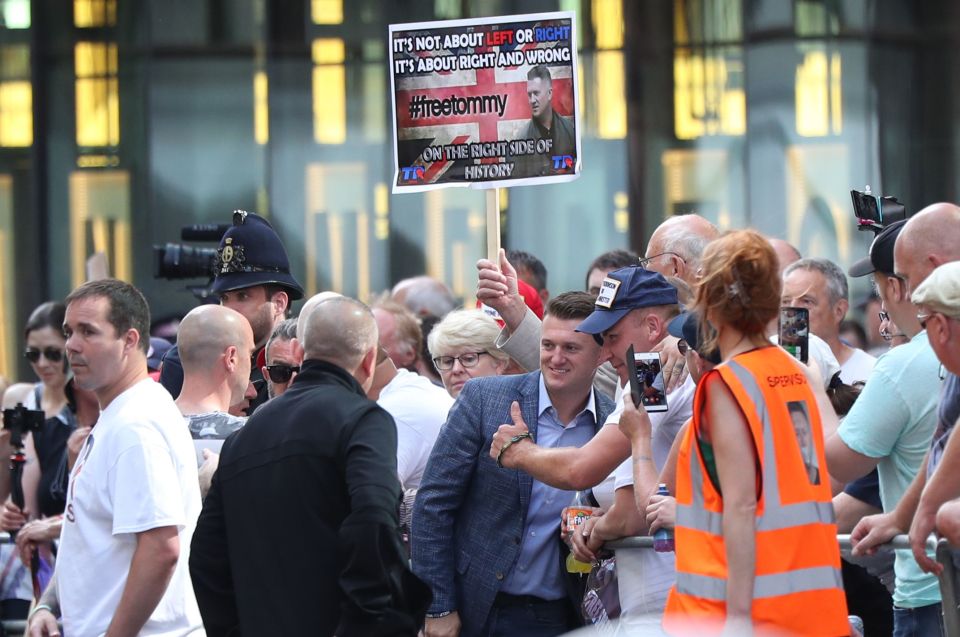 People gathered to show support ahead of the second day of the hearing