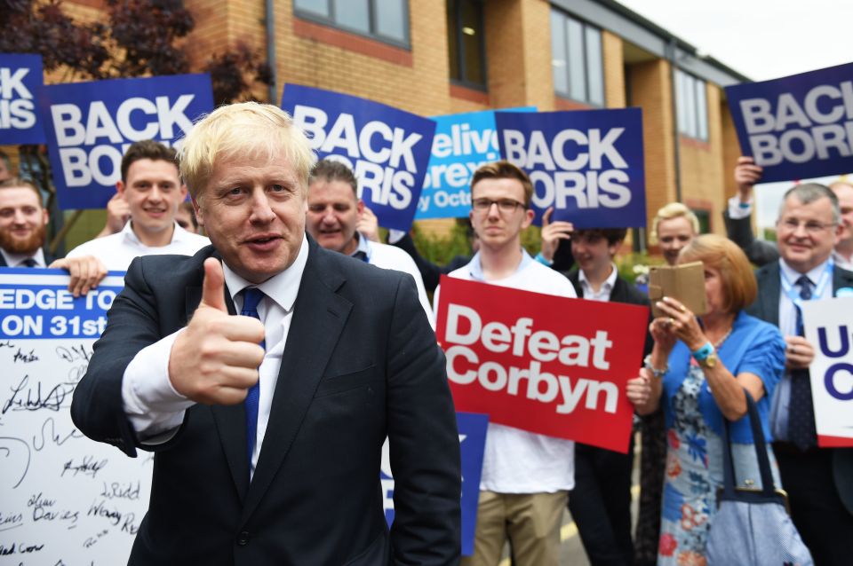  The Tory leadership frontrunner says there will be no need to do a deal with the Brexit Party if he delivers Brexit on time