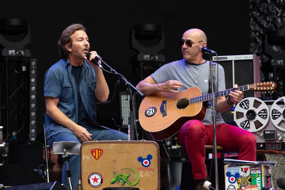 Pearl Jam singer Eddie Vedder, joined his childhood heroes for a rip-roaring rendition of The Punk And The Godfather