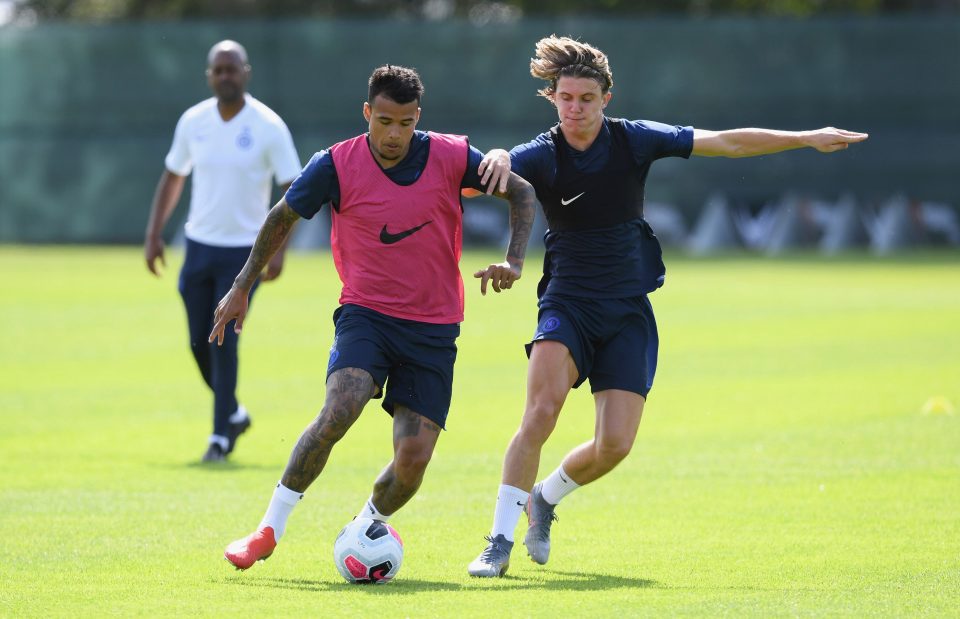  Conor Gallagher tackles Kenedy during pre-season in Ireland