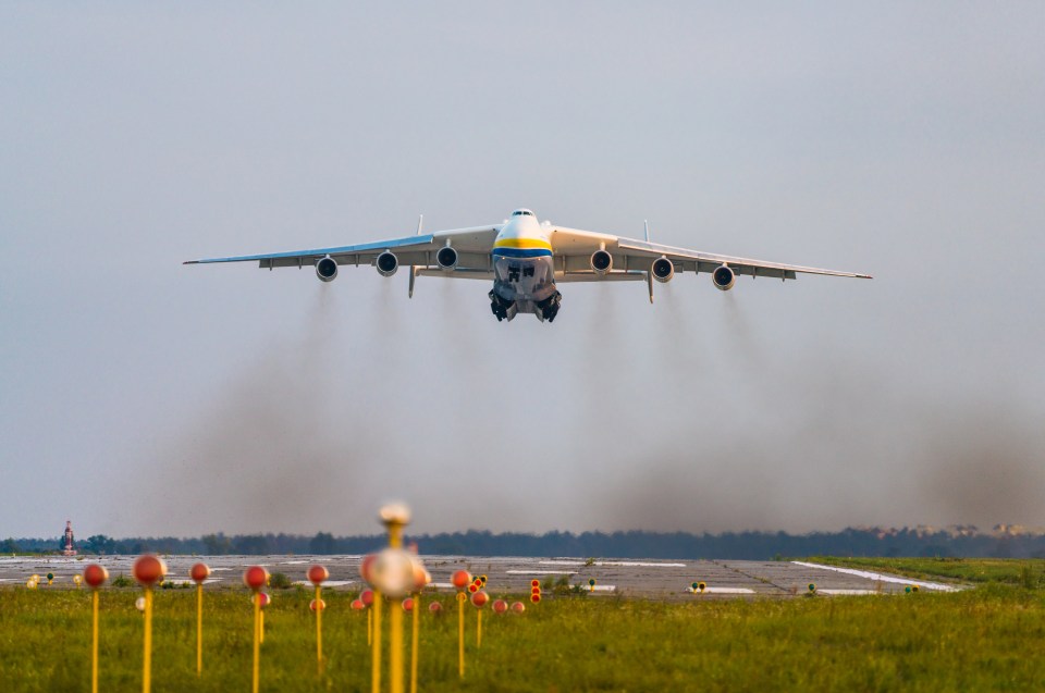  If it's ever completed, it'll be similar to the Mriya aircraft, seen above taking off from the Gostomel airport in Kiev, Ukraine