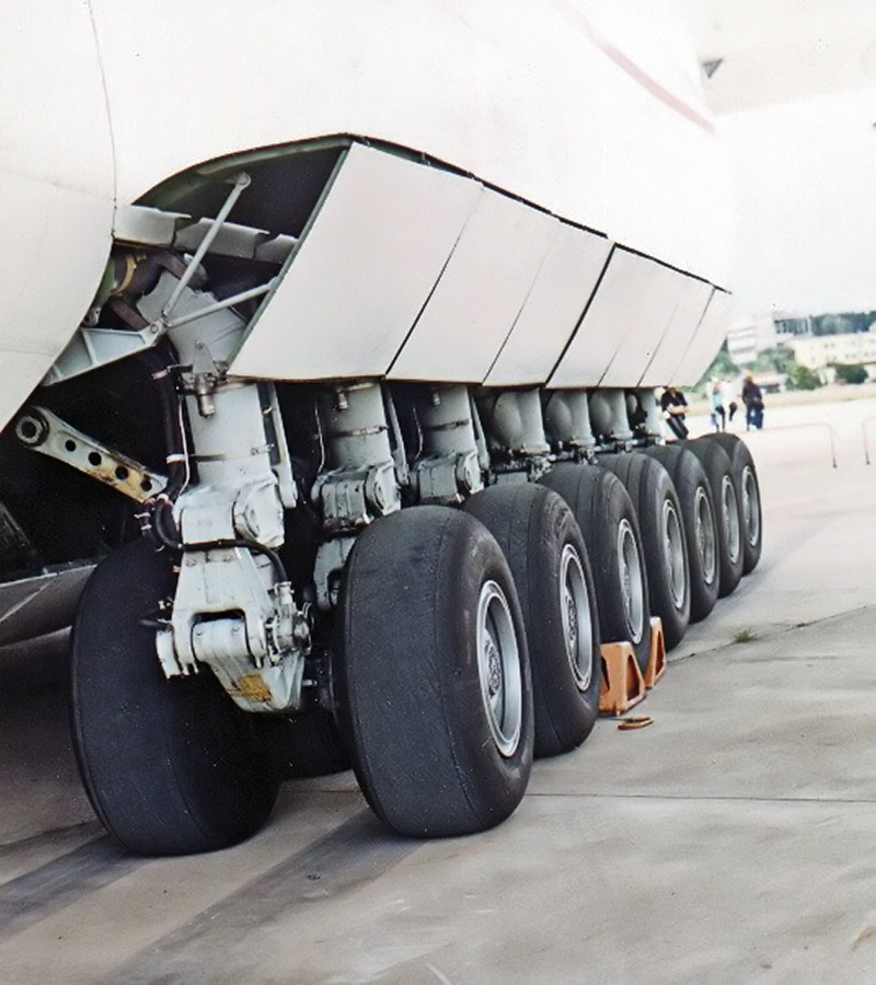  Just some of the Mriya's 32 wheels