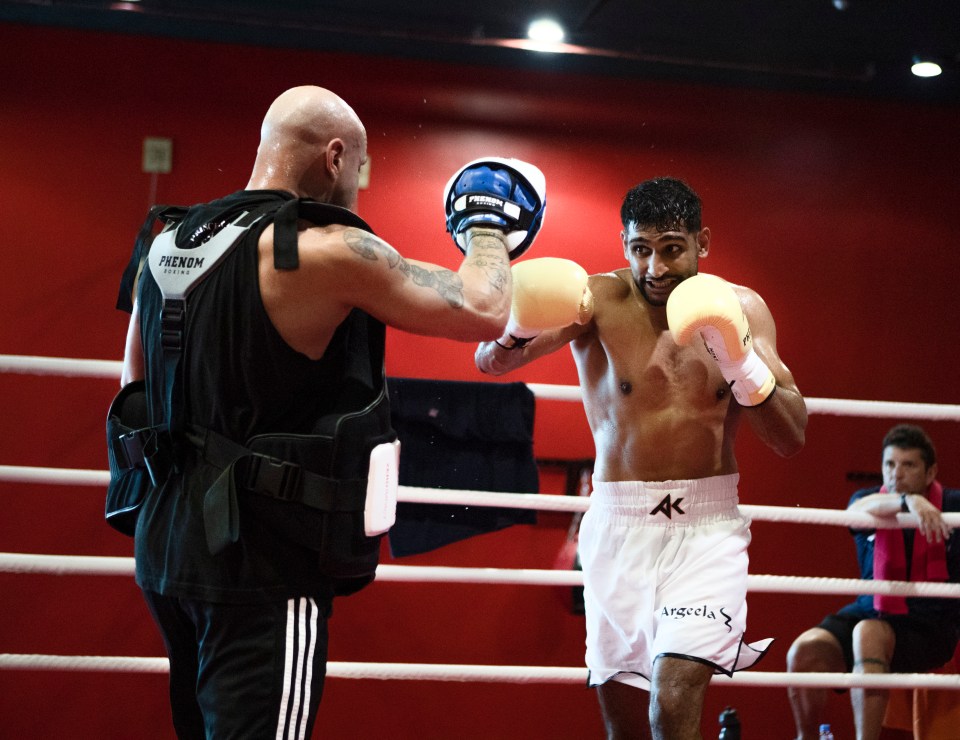 Khan trained in Jeddah ahead of his mega money clash with Billy Dib