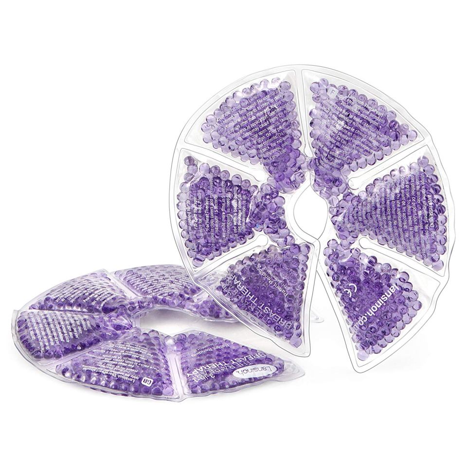  The circular pads can be worn inside a bra for comfort or to help express milk