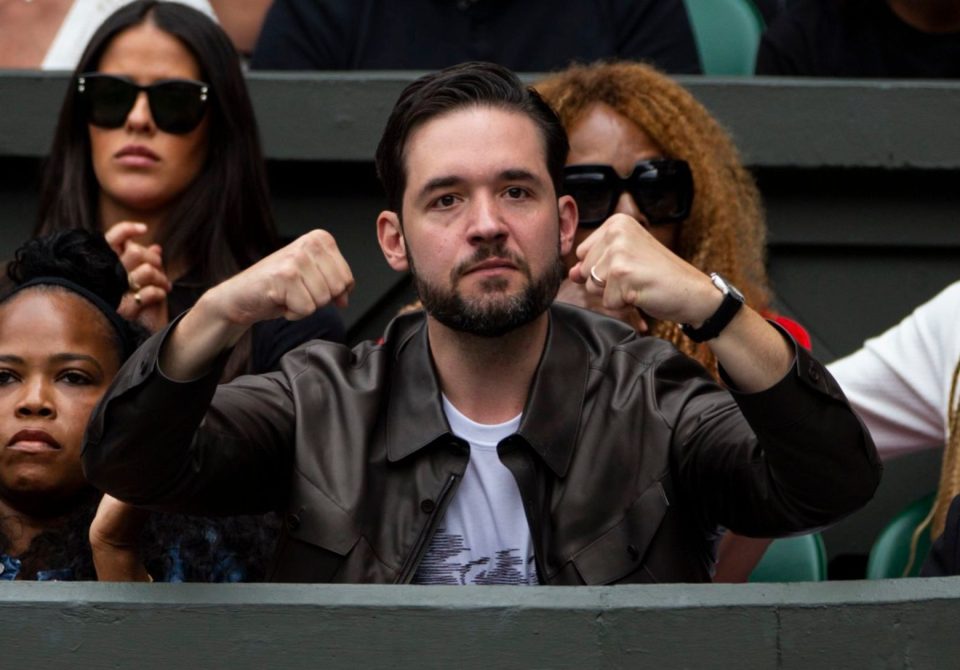 Alexis Ohanian was full of intensity as he supported Serena Williams at Wimbledon