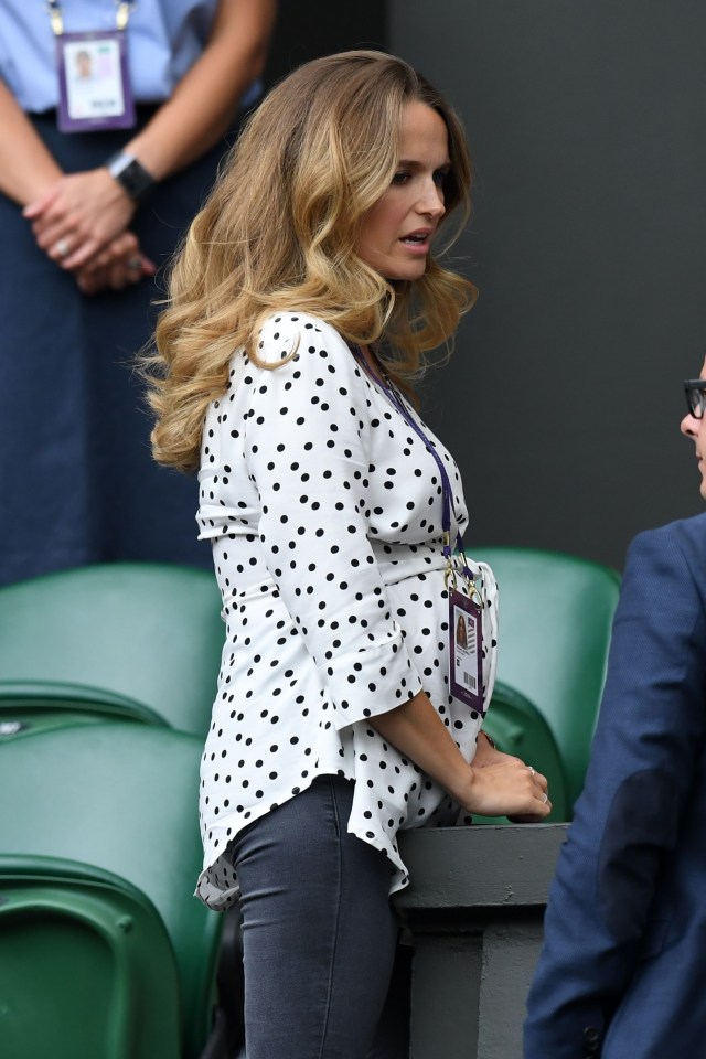 Wimbledon fans noticed Andy Murray’s wife Kim wearing a polka dot maternity top at the championships today prompting them to speculate she’s pregnant