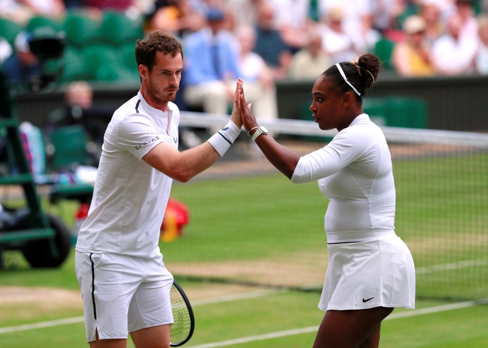 Kim cheered on husband Any and Serena Williams