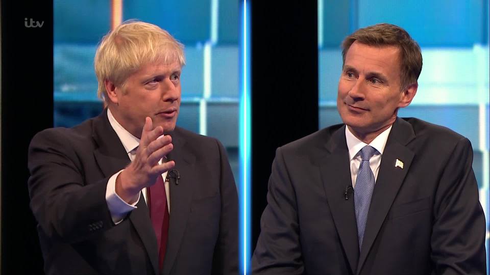  Boris Johnson and Jeremy Hunt went head to head in a debate on ITV on July 9