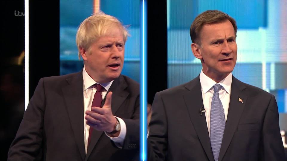  Boris Johnson and Jeremy Hunt go head-to-head in The Sun's final leadership debate on Monday