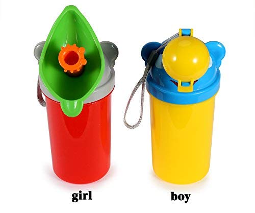  You can buy 'pee cups' for both boys and girls