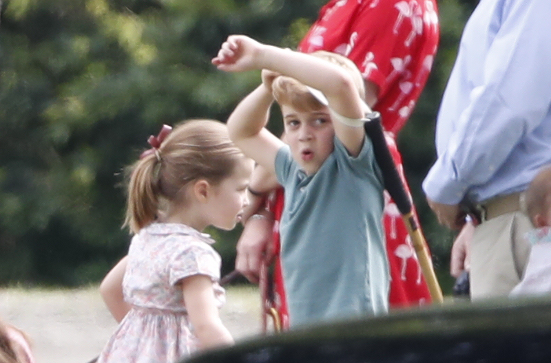 Prince George and Princes Charlotte were also seen at the family outing