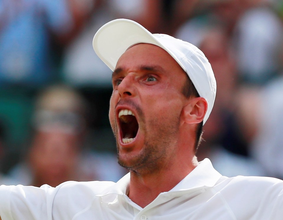 The Spaniard roars after his four-set win