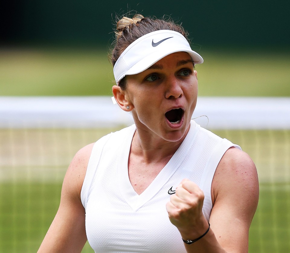 Simona Halep roars as she makes her first Wimbledon final having beaten Elina Svitolina