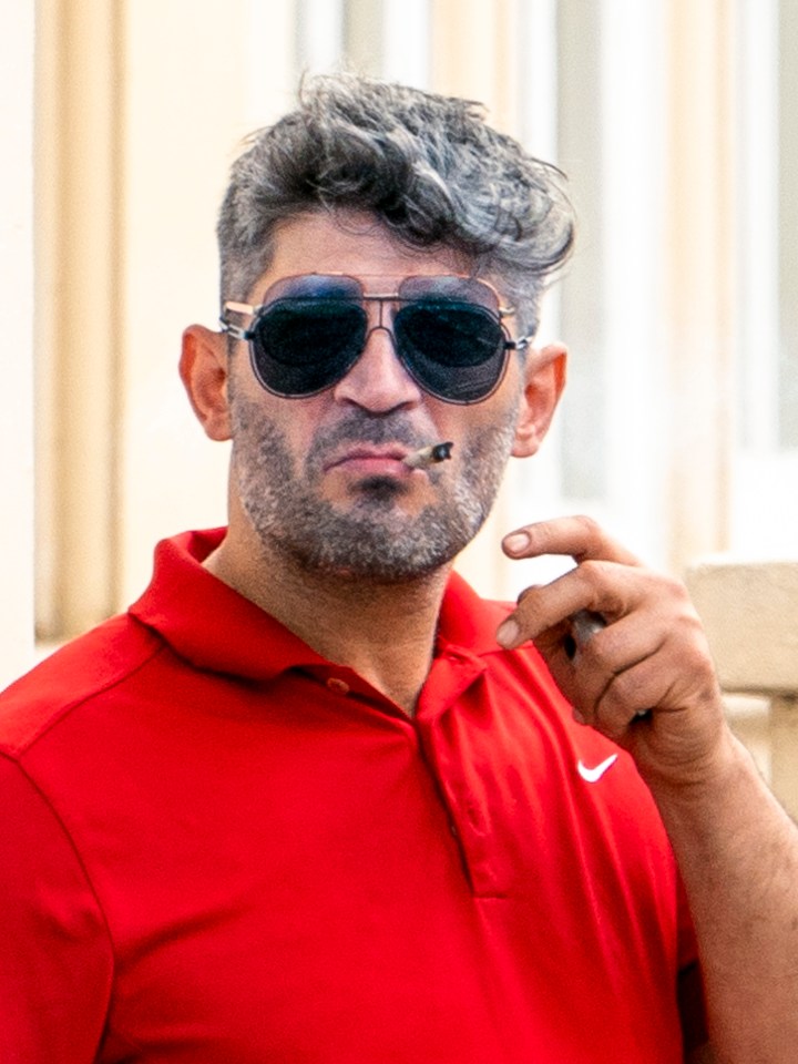  Fadi ventured outside the property over the weekend wearing two pairs of sunglasses