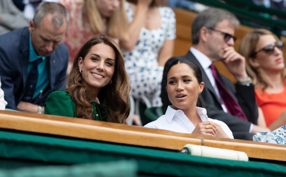  The Duchess of Cambridge and Duchess of Sussex watched the action on Centre Court