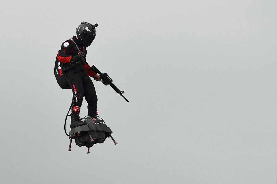  Zapata hopes to sell the tech to the French military...he carried an unloaded rifle as part of his Bastille day demonstration