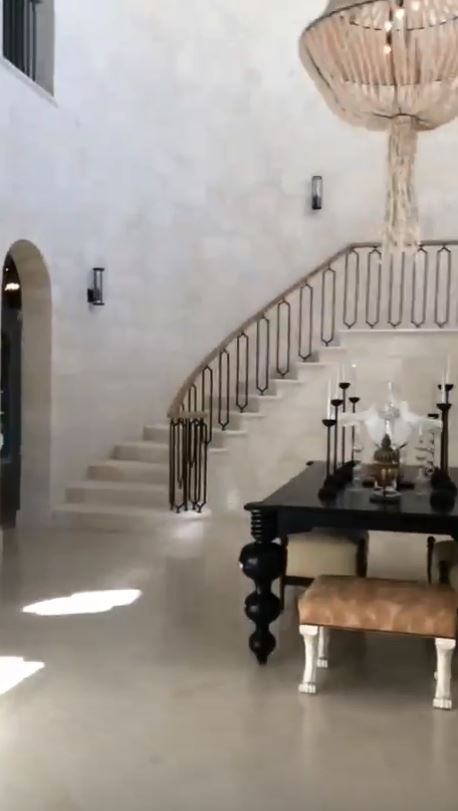 She gave fans a glimpse inside the lavish villa