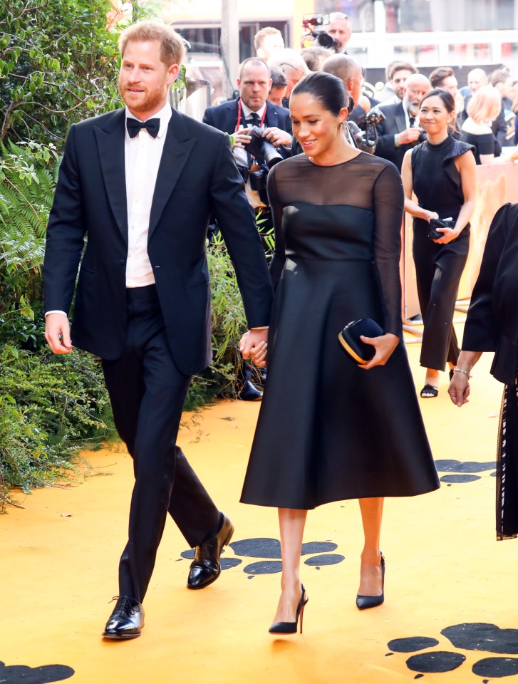  Harry and Meghan at The Lion King premiere this week