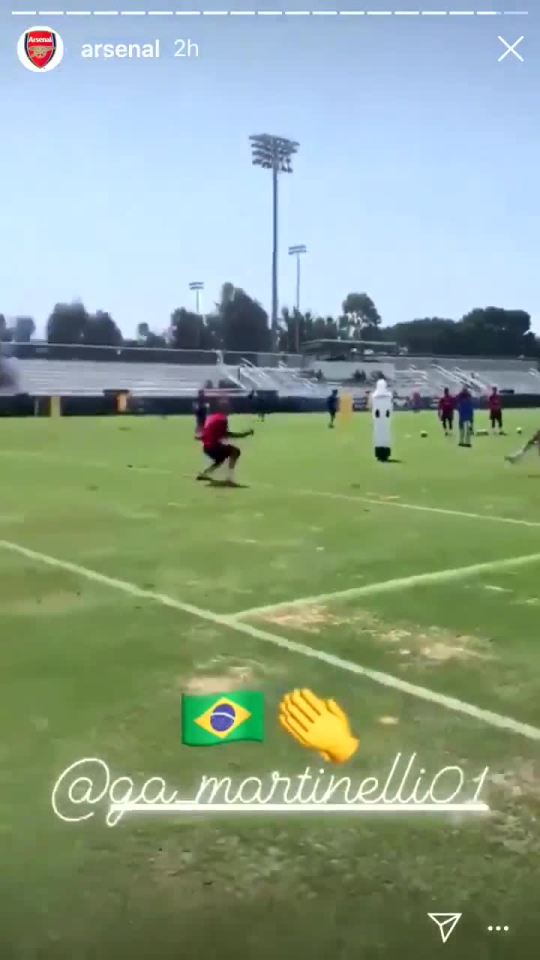  Gabriel Martinelli has been impressing Arsenal fans with his finishing skills