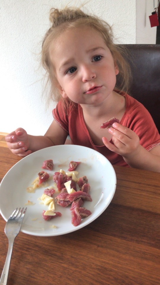  She feeds her toddler the same gory diet of steak, organs and bone marrow that she now swears by